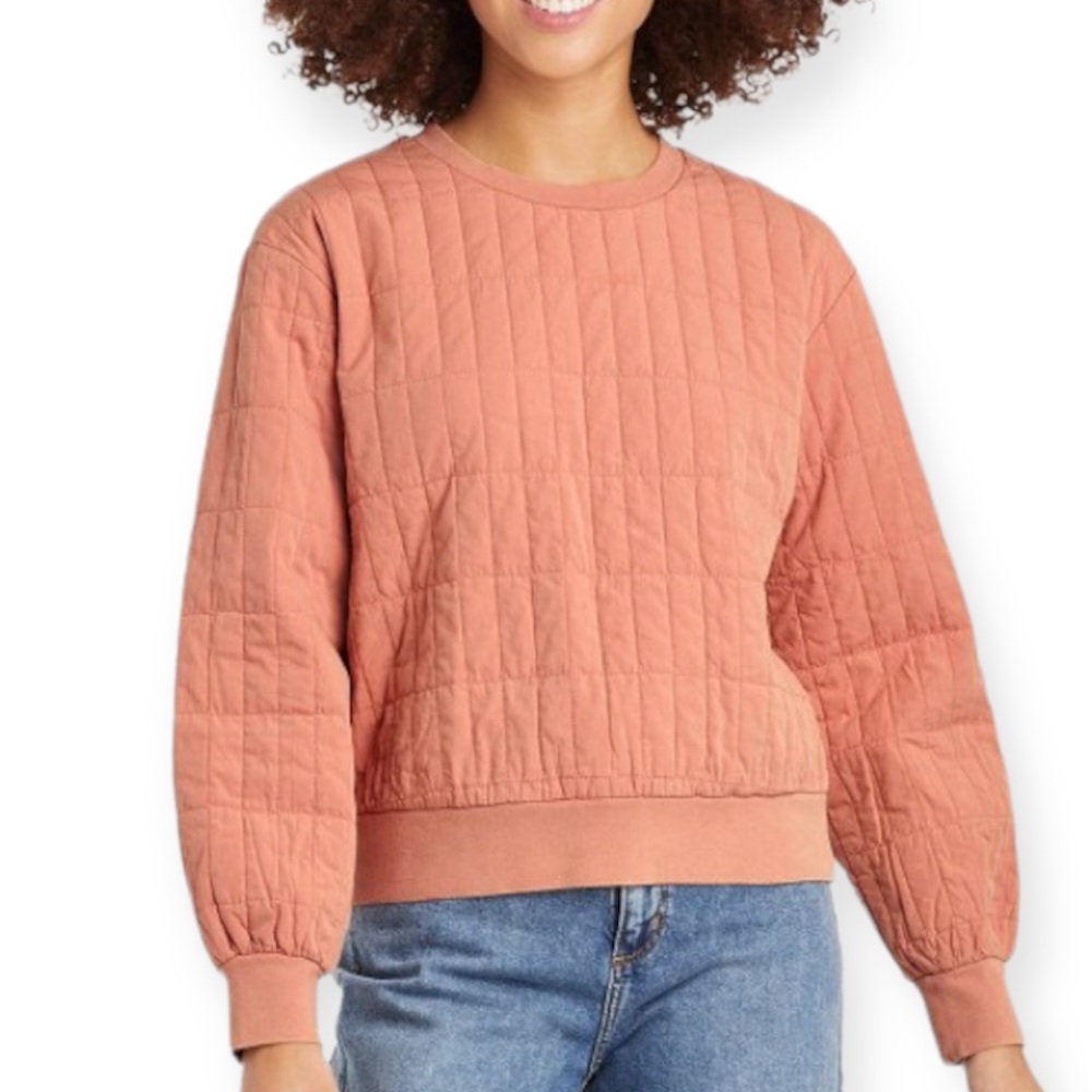Universal Thread Women’s Quilted Pullover Sweatshirt